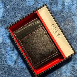 Guess Black Money Clip Leather Accessory